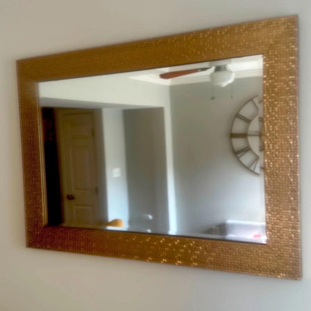 Gold rectangle mirror